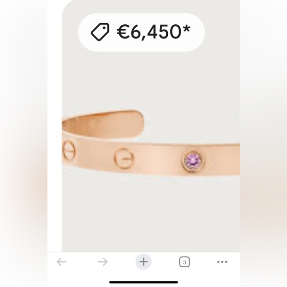 Rare Cartier love cuff with pink sapphire - Picture 4 of 5